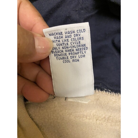 Old Navy Beige/Blue Casual Crewneck Pullover Hoodie Sweatshirt Mens Unisex XXL - Picture 11 of 14